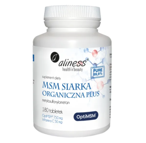 Aliness MSM Siarka Organiczna Plus, tabletki, 180 szt.