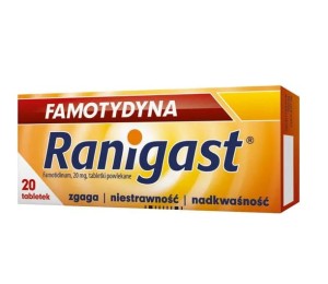 Famotydyna Ranigast, 20 mg, tabletki powlekane, 30 szt.